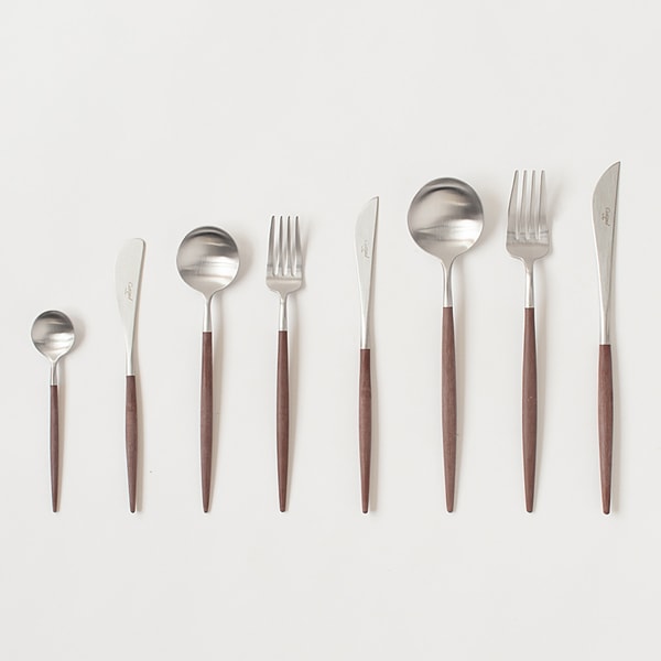 ゴア／GOA ブラック×シルバー カトラリー（クチポール／Cutipol