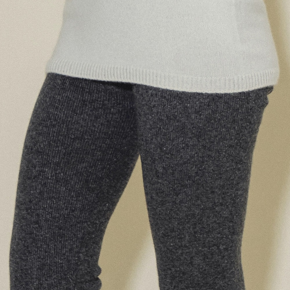 美品】カシミヤ 100％ レギンス 深喜毛織 フカキ カシミヤ100