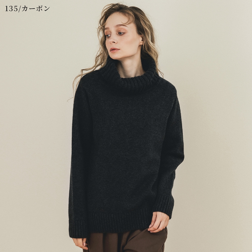 カシミヤ100％ ビッグタートルネック | Item,Knit | FUKAKINET