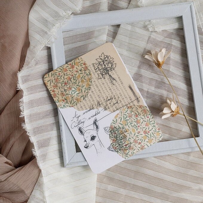 樂意Loidesign]美好生活 英字&植物柄 クリアPETテープ(剥離紙付き