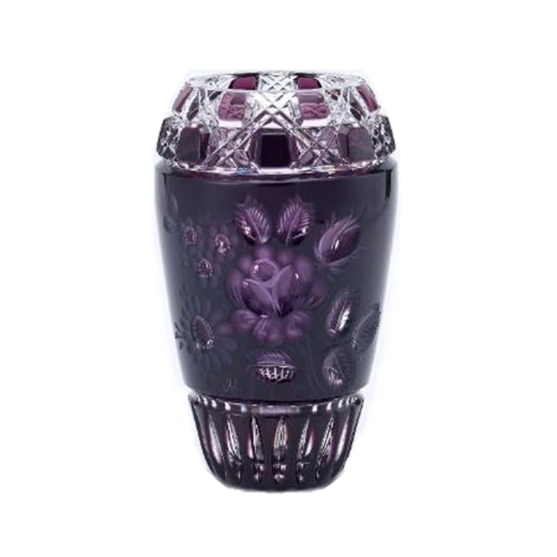 ELBE crystal 紫色花瓶 高さ約40cm ELBE crystal 紫色花瓶 高さ約40cm