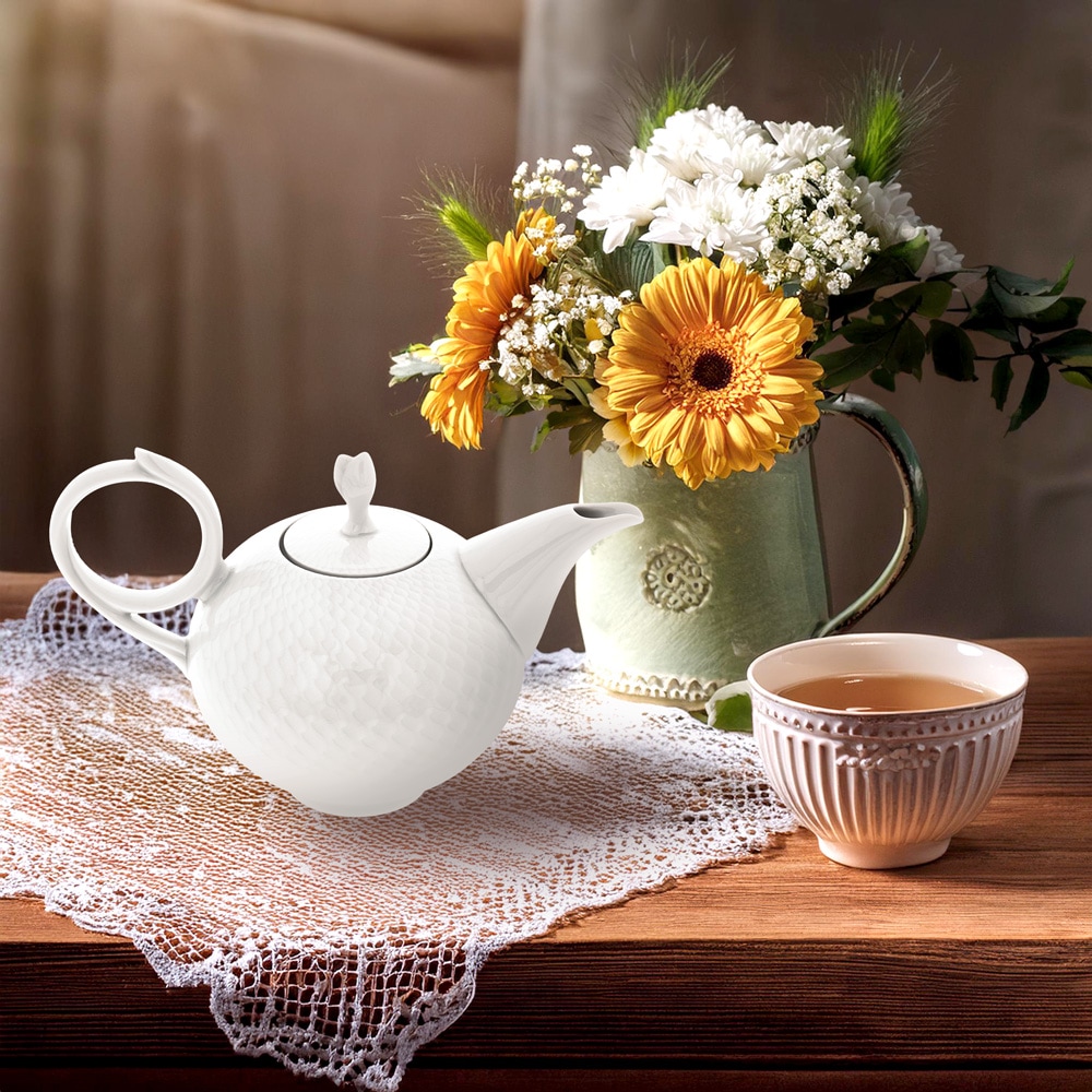 マイセン 波の戯れ ホワイト ティーポット 000000/29722 | 波の戯れ