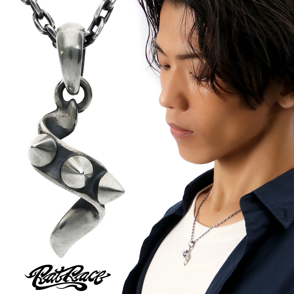 RAT RACE ラットレース スタッズ オン リボン トップ HATE ネックレス