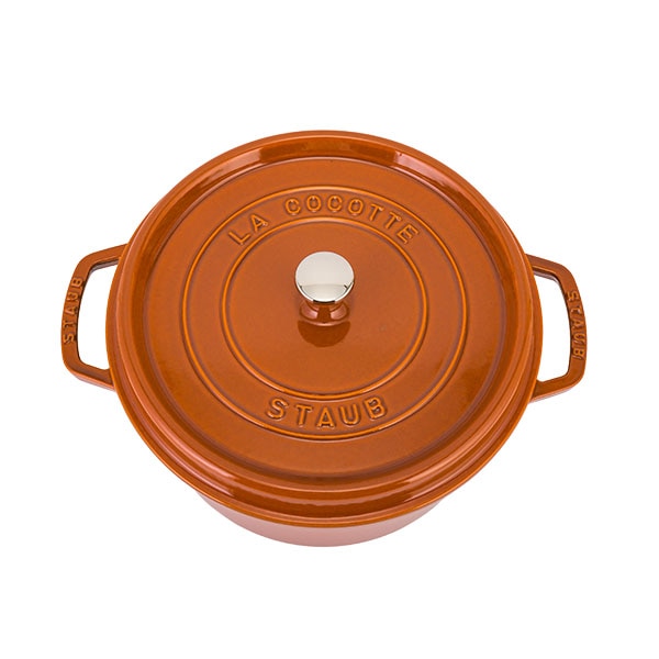 廃盤カラー】staub ピコ・ココット ラウンド 26cm オレンジ 廃盤カラー