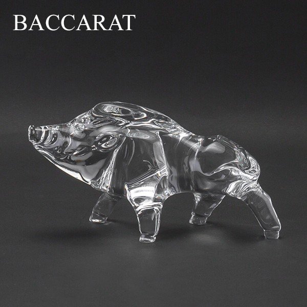 バカラ Baccarat 置物 オーナメント 干支 オブジェ 亥 （猪） クリア