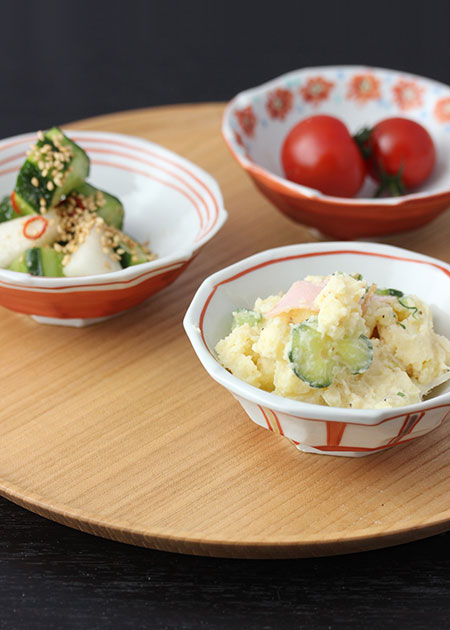 16客セット] 打出の小槌 小鉢 紅葉 桜 色絵 豆鉢 蓋物 料亭 旅館 割烹