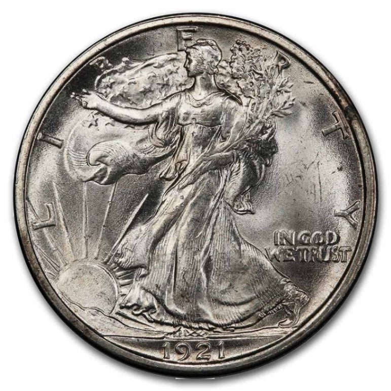 1921年 ウォーキング リバティ ハーフダラー 銀貨 50セント イーグル