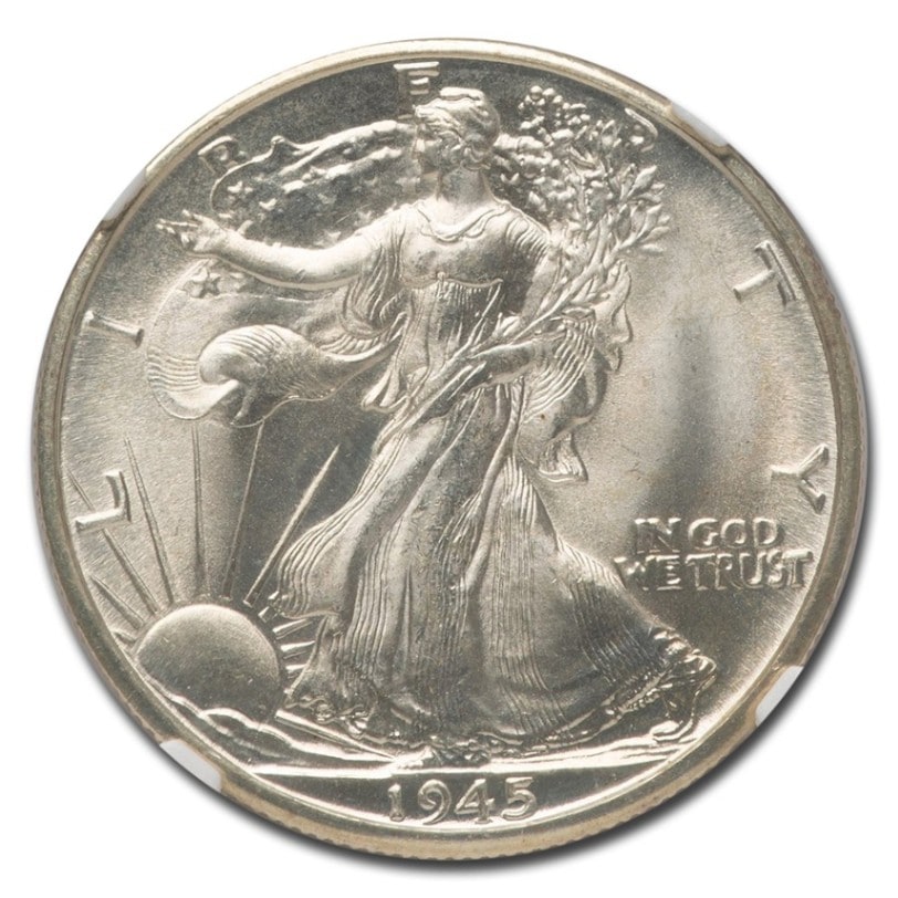 1945年 ウォーキングリバティ ハーフダラー 銀貨 50セント シルバー