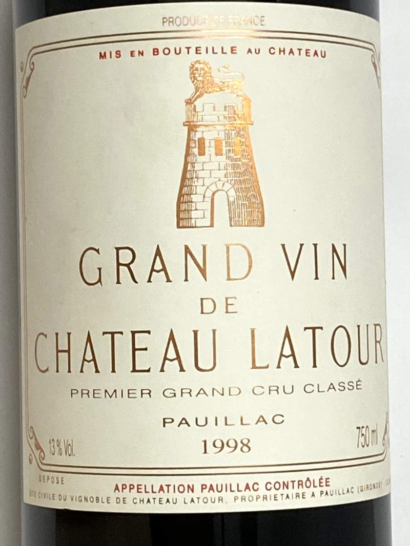 1998年 シャトー ラトゥール 750ml フランス ボルドー 赤ワイン