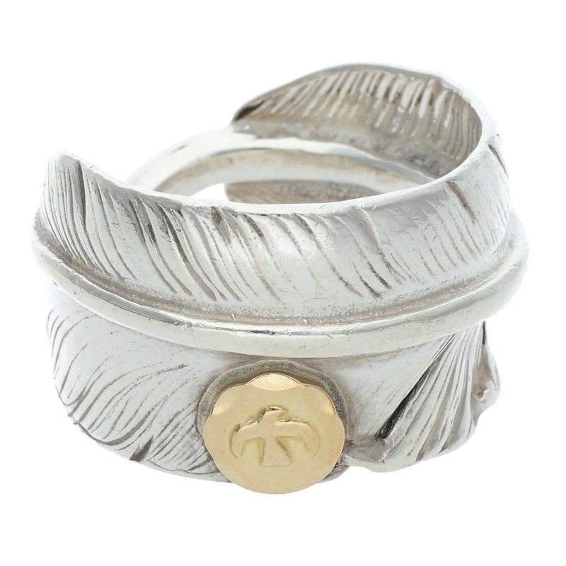 現行メタル付き特大フェザーリング 〈17号〉 【取扱：原宿シルバー店