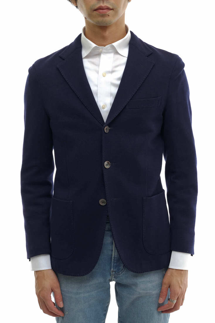 BOGLIOLI CALAIS カレー / ボリオリ シングルブレスト ネイビー 紺