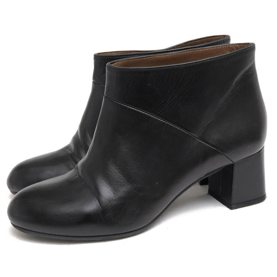 MARNI / マルニ チャンキーヒール ショートブーツ 牛革 カーフ レザー