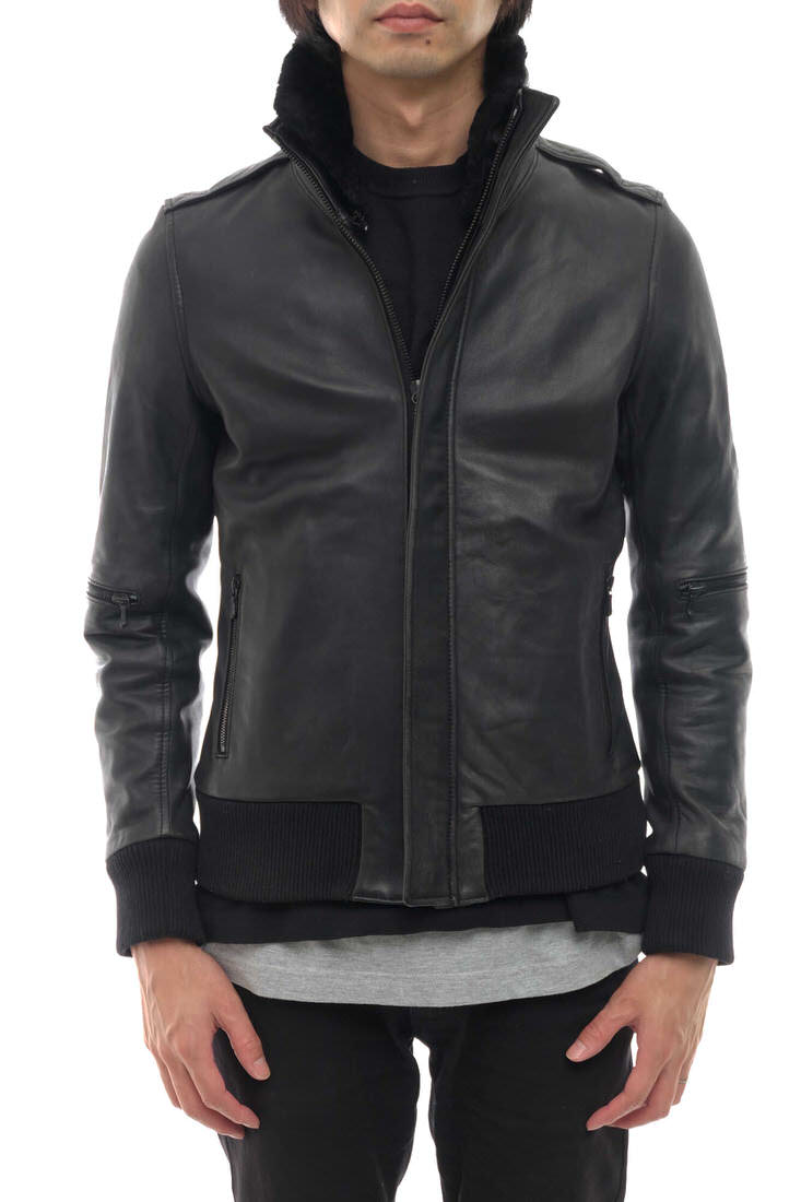 AKM A004 LB01 / エイケイエム ラムレザー 羊革 A2 フライトジャケット