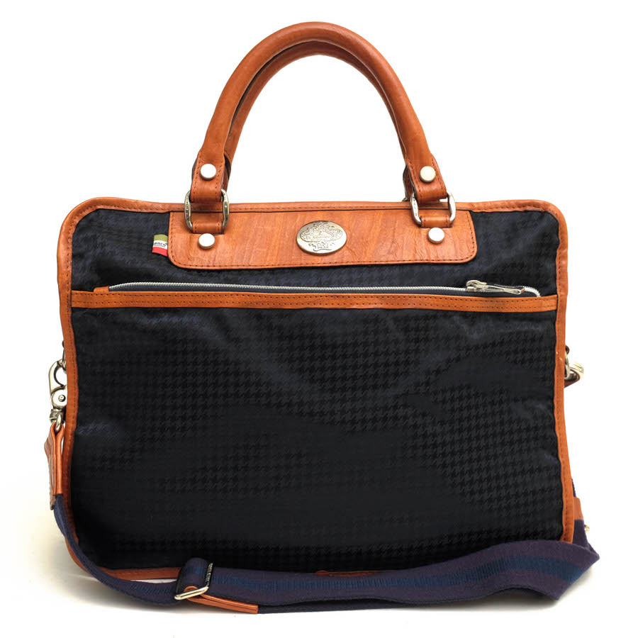 orobianco / オロビアンコ 千鳥格子柄 伊リモンタ社ナイロン 牛革 2WAY