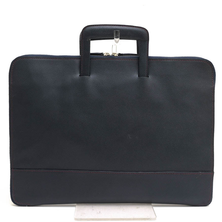 Kitamura / キタムラ 薄マチ グレイン型押し牛革 シボ革 シュリンク