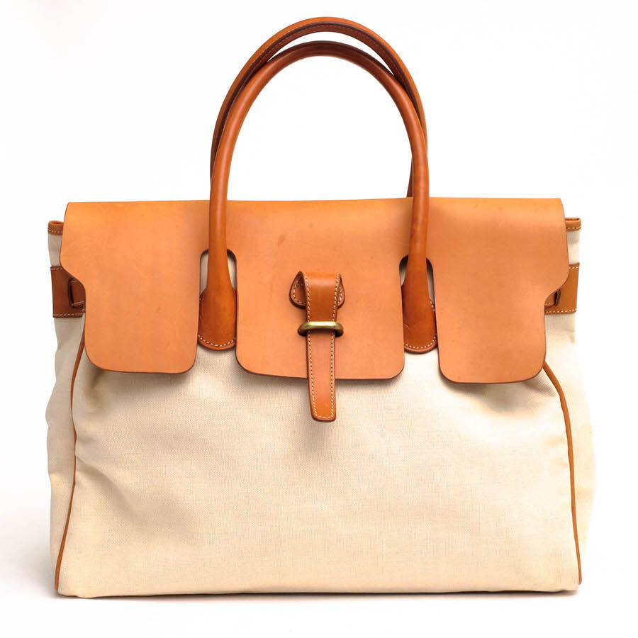 CI-VA / チーバ A4サイズ収納可 キャンバス 帆布 ヌメ革 牛革 ユニ