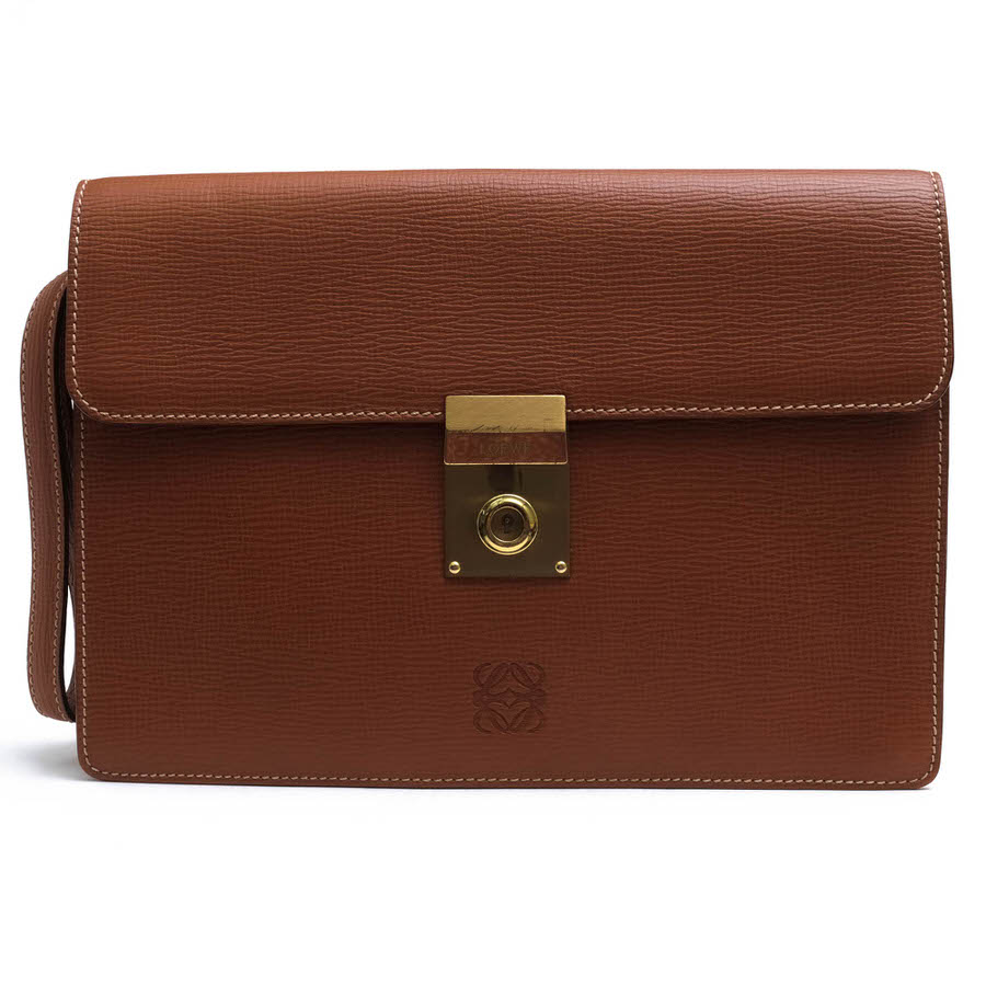 LOEWE / ロエベ カーフ グレイン型押し牛革 シボ革 シュリンクレザー