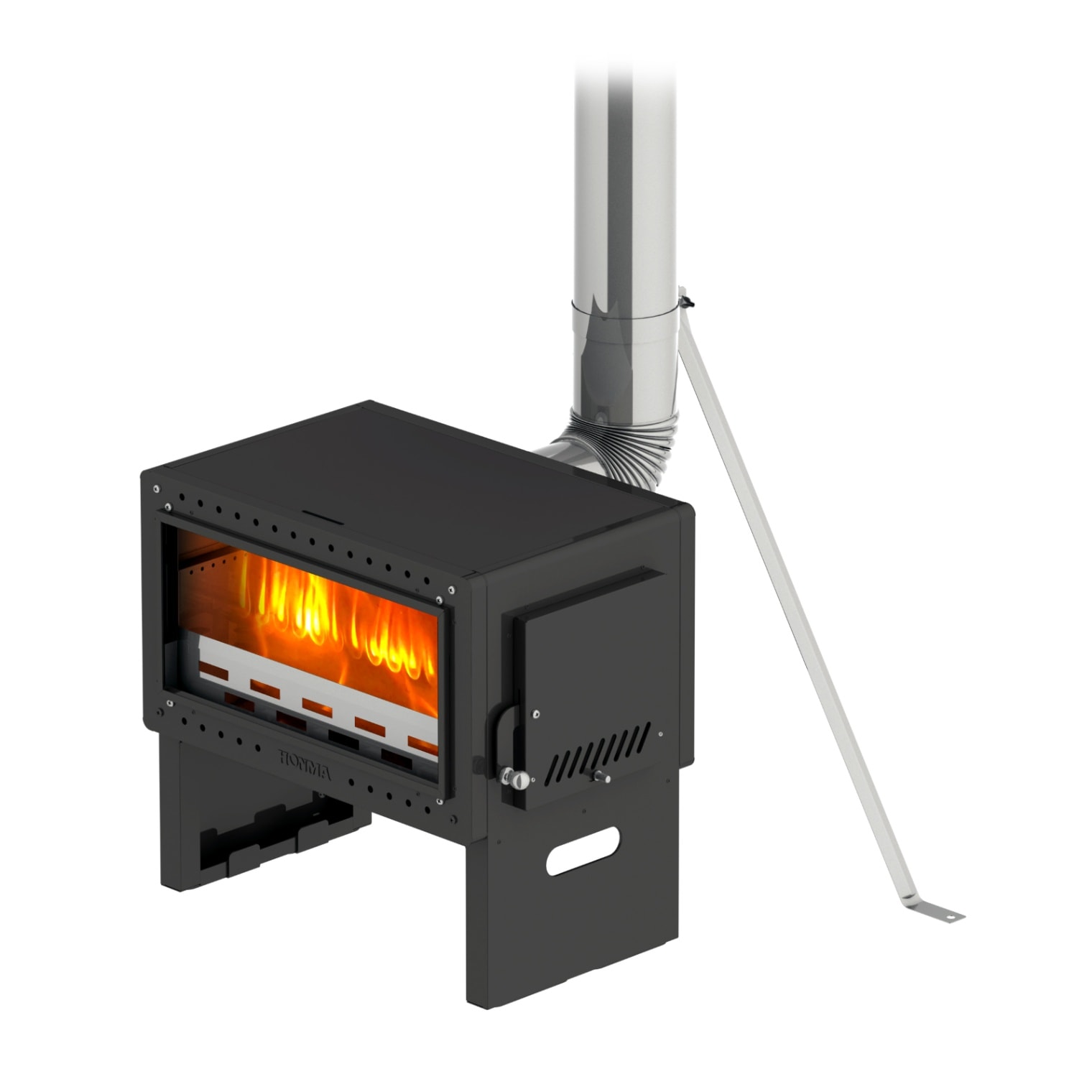 フォールディングキャンプストーブ HS-440 【Black Edition】 【煙突径