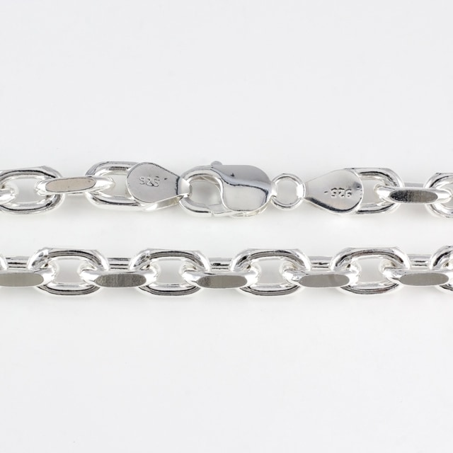 FOCCL2502C SV925製2面カットあずきチェーン 線径2.50mm太さ7.6mm - 卸
