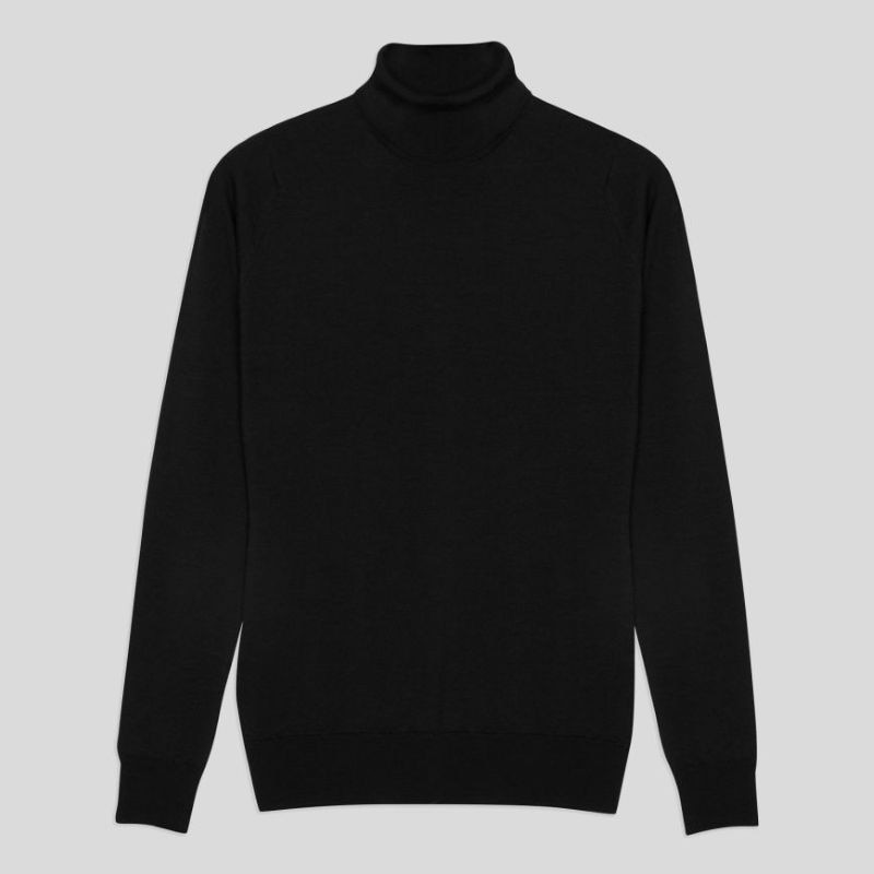 Lサイズ John Smedley CATKIN ハイネックニット BLACK | ライフ