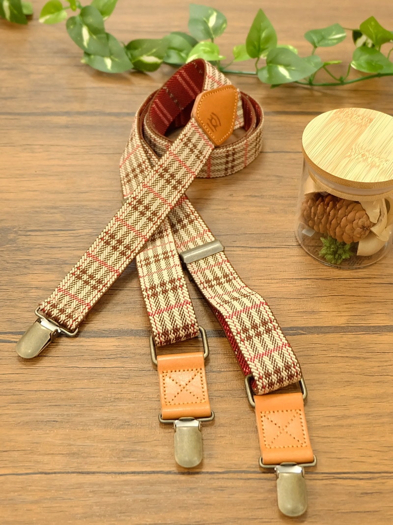 タータンベージュ サスペンダー | サスペンダー | PEACHBRAND