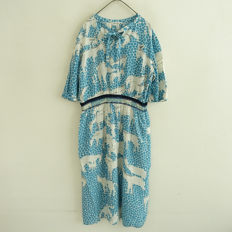 ミナペルホネン mina perhonen oasis スモッキング刺しゅうシルク