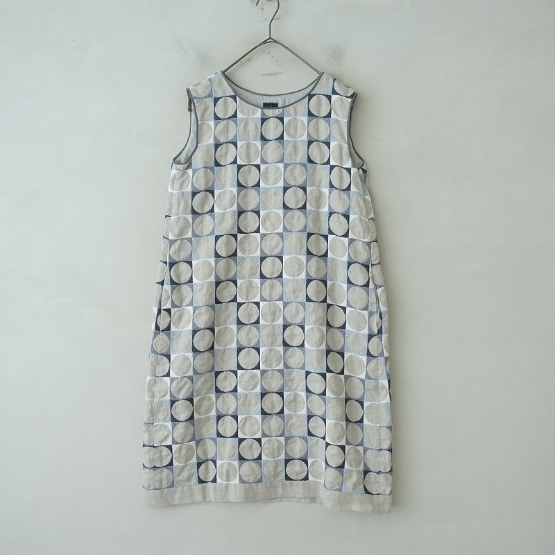 ミナペルホネン mina perhonen pallo ノースリーブワンピース 38 (1