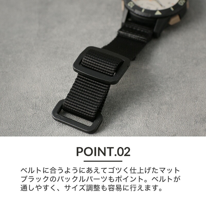 TIMEX タイメックス 対応 ベルト】MOD VELCRO ARMY STRAP ベルクロ