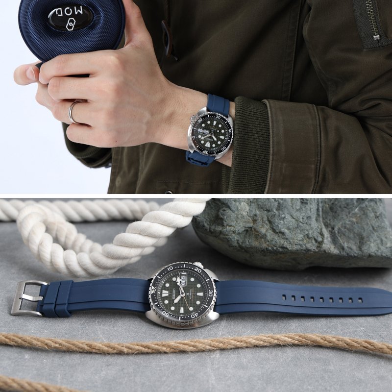 SEIKO セイコー 対応】MOD FKM RUBBER オフショア ラバー ストラップ