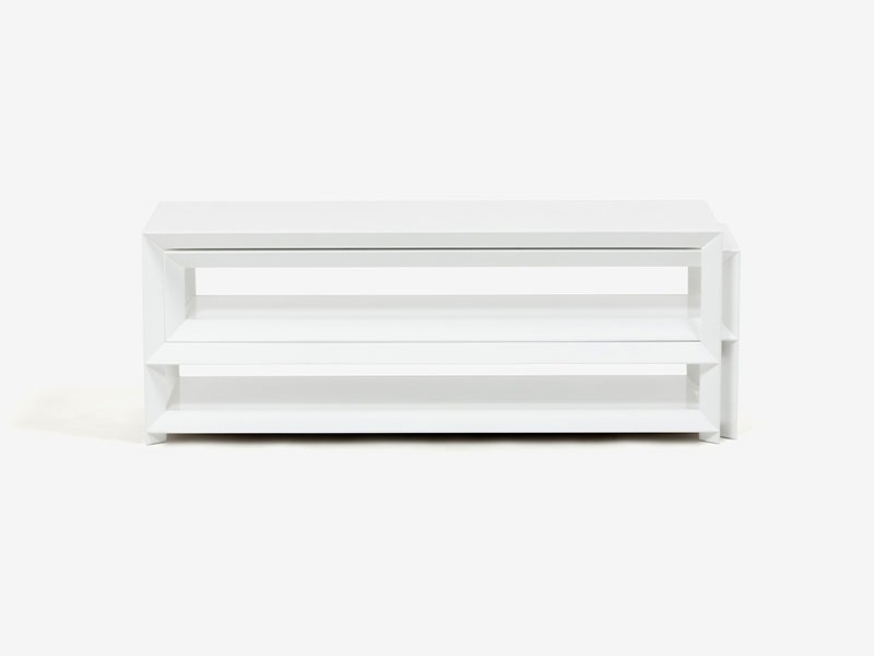 テレビボード ウェッジE 120 ホワイト色【在庫限りのため40%OFF