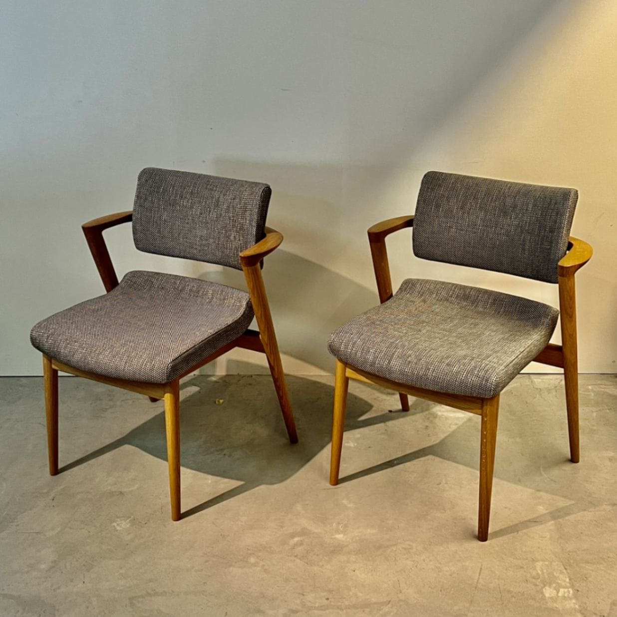 OUTLET】SEOTO-EX セミアームチェア（張り座） 2脚セット | SALE