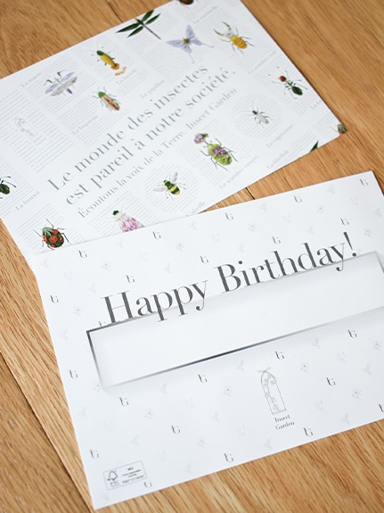 文字入れ可】選べるメッセージカード・バースデーカード Insect Garden