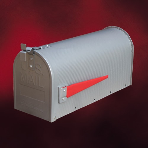 アンティークアメリカンポスト 灰色 グレー （アイアンポスト・メール