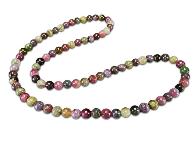 トルマリンネックレス約7mm天然石3層ブレスレット健康の宝石ストレス