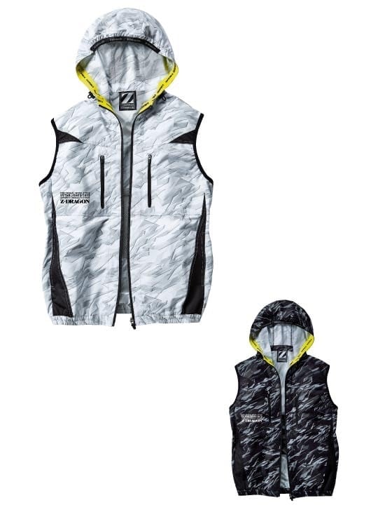 Z-DRAGON】 FS74240H 空調服(R)ベスト（フード付）＋14.4V瞬間冷却超大
