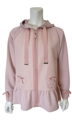 2025年秋冬 キルティング生地×ダンボールニット切替パーカー 2527001