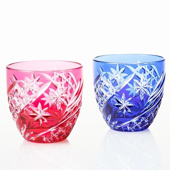 江戸切子 ペア冷酒杯＜星芒＞ KAGAMI | 冷酒盃 | 伝統工芸品・和風記念