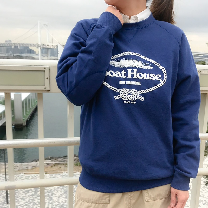 ボートハウストレーナー裏起毛(紺色) 裏起毛】ボートハウストレーナー