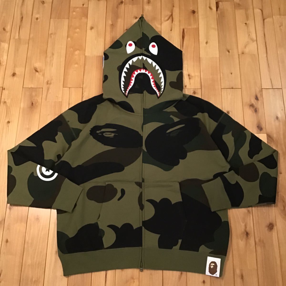 ☆新品☆ 2XL Giant shark full zip hoodie a bathing ape BAPE 1st