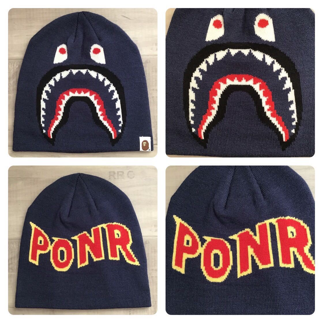 シャーク ニットキャップ NAVY a bathing ape bape shark beanie