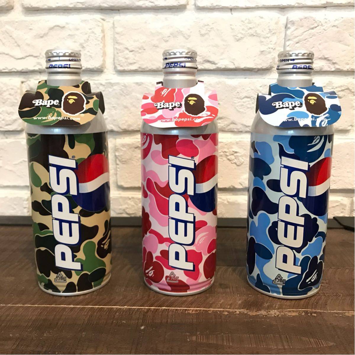 ☆激レア☆ bape × pepsi ボトル缶 ペプシ コーラ ABCカモ エイプ