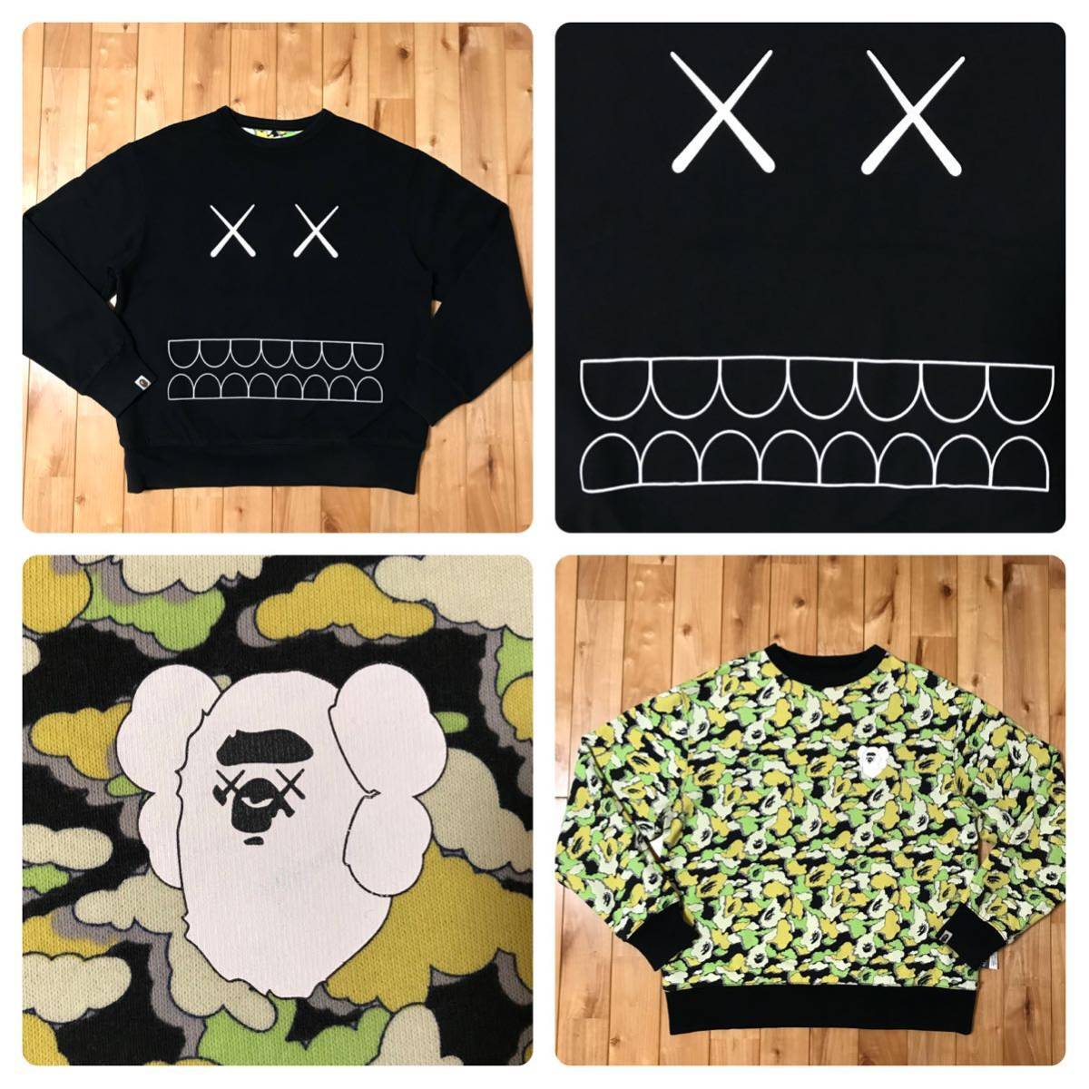 ☆リバーシブル☆ kaws × bape スウェット cloud camo a bathing ape