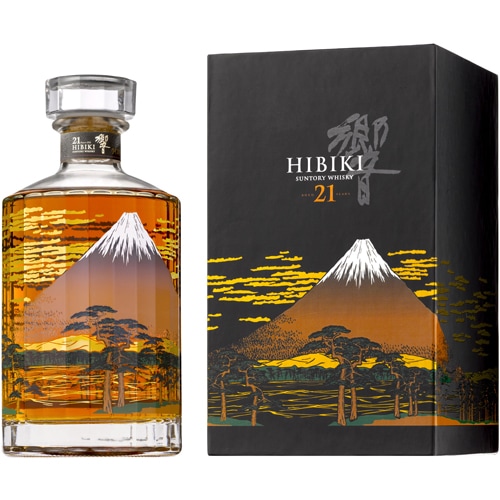 サントリー 響 21年 意匠ボトル 富士風雲図：700ml☆ [13209]終売(98-0