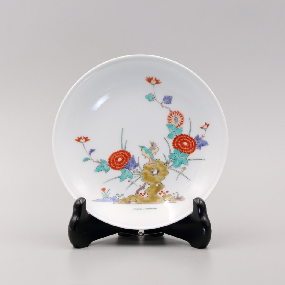 額皿 5寸 菊鳥文 | 額皿 | 柿右衛門窯公式オンラインショップ