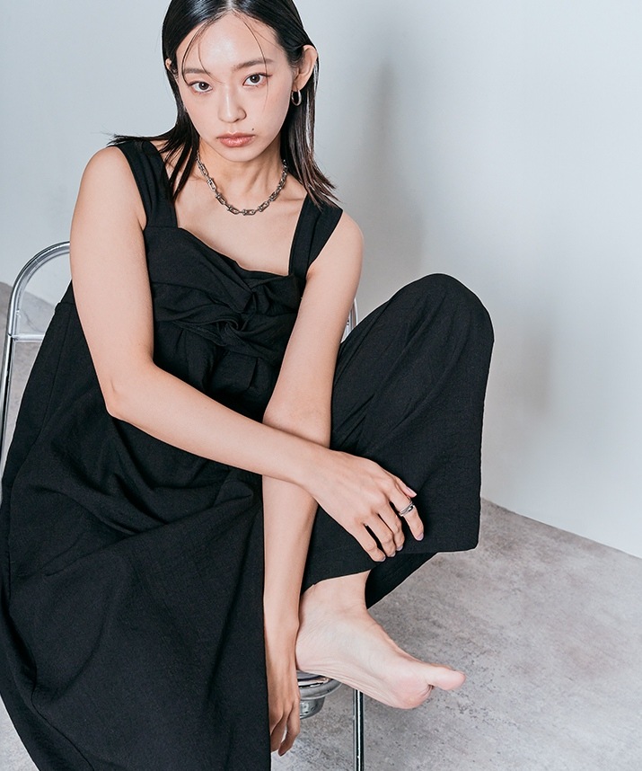 フロントクロスオールインワン 全3色 2サイズ 【SALE】 | ワンピース