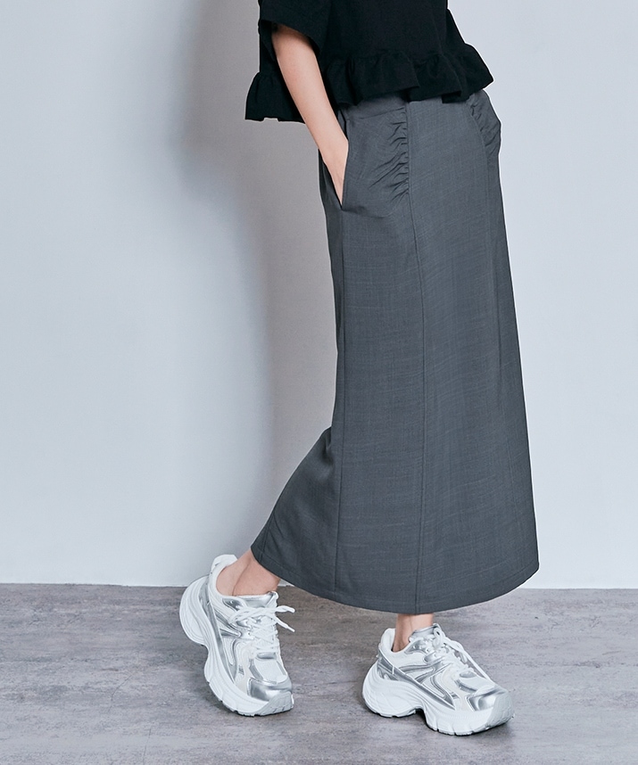 メランジツイルギャザースカート 全3色 2サイズ 【SALE】 | すべての