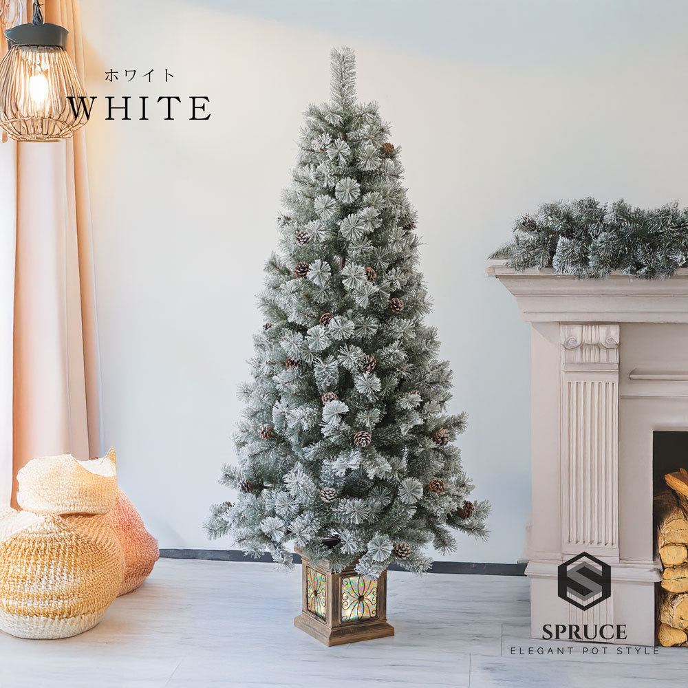 SPRUCE ホワイト クリスマスツリー 白 ホワイトツリー スノーツリー