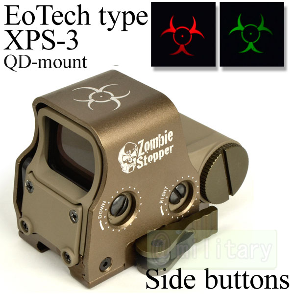 EoTech EXPS-3 タイプ ホロサイト QDマウントver Zombie Stopper TAN
