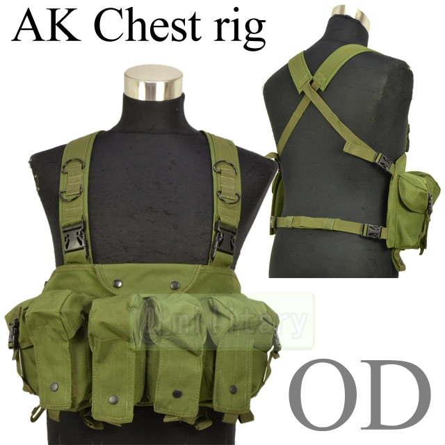 AK チェストリグ オリーブドラブ-タクティカルギア,プレートキャリア