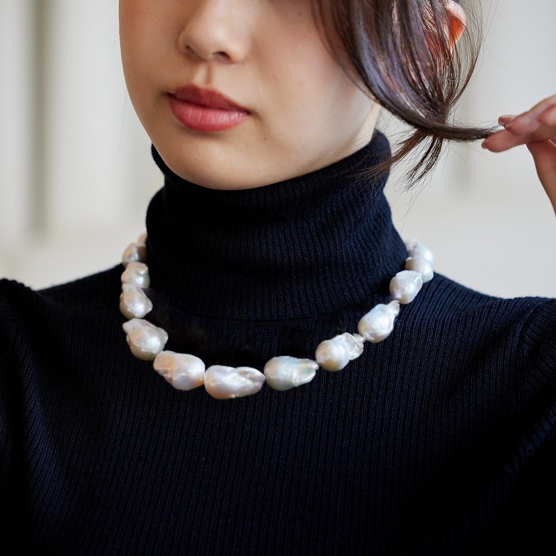 Joanne(ジョアンヌ) 淡水パールホワイト・オイスターネックレス